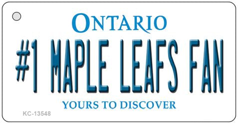 Number 1 Maple Leafs Fan Novelty Metal Key Chain KC-13548