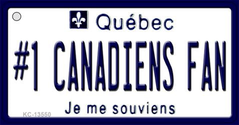 Number 1 Canadiens Fan Novelty Metal Key Chain KC-13550