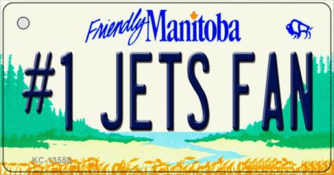Number 1 Jets Fan Novelty Metal Key Chain KC-13558