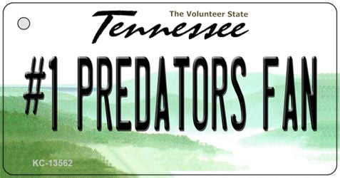 Number 1 Predators Fan Novelty Metal Key Chain KC-13562