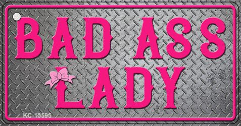 Bad Ass Lady Novelty Metal Key Chain