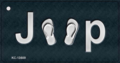 J**P Flipflop Novelty Metal Key Chain KC-13609