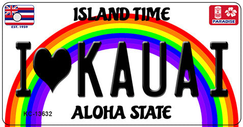 I Heart Kauai Novelty Metal Key Chain KC-13632