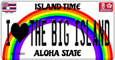 I Heart Big Island Novelty Metal Key Chain KC-13633