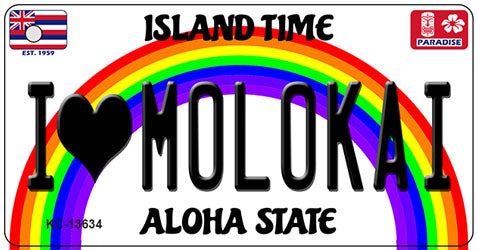 I Heart Molokai Novelty Metal Key Chain KC-13634