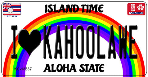 I Heart Kahoolawe Novelty Metal Key Chain KC-13637