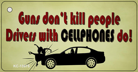 Drivers With Cellphones Do Novelty Metal Key Chain KC-13675