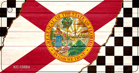 Florida Racing Flag Novelty Metal Key Chain KC-13694