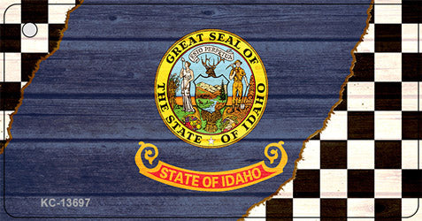 Idaho Racing Flag Novelty Metal Key Chain KC-13697
