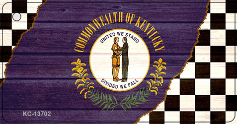 Kentucky Racing Flag Novelty Metal Key Chain KC-13702