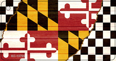 Maryland Racing Flag Novelty Metal Key Chain KC-13705