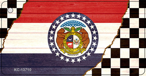 Missouri Racing Flag Novelty Metal Key Chain KC-13710