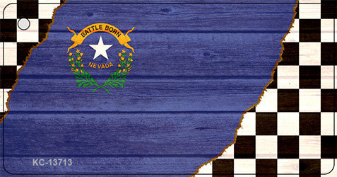 Nevada Racing Flag Novelty Metal Key Chain KC-13713
