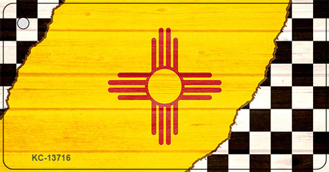 New Mexico Racing Flag Novelty Metal Key Chain KC-13716