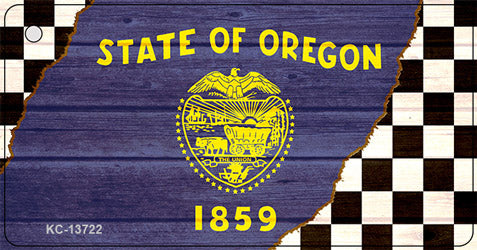 Oregon Racing Flag Novelty Metal Key Chain KC-13722