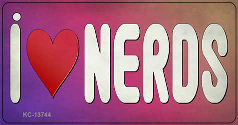 I Love Nerds Novelty Metal Key Chain Tag KC-13744