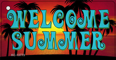 Welcome Summer Novelty Metal Key Chain Tag KC-13773