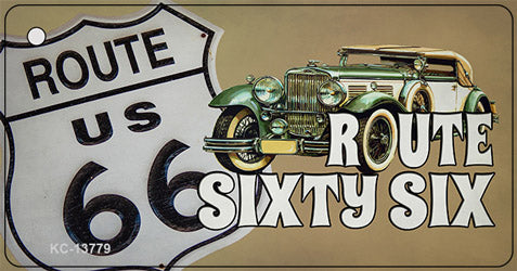 Route Sixty Six Novelty Metal Key Chain Tag KC-13779