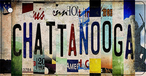 Chattanooga Strip Art Novelty Metal Key Chain KC-13784