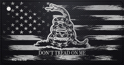 Dont Tread On Me Distressed Flag Novelty Metal Key Chain