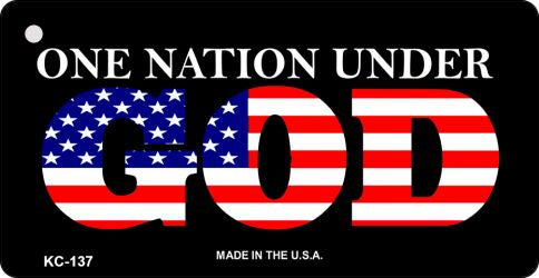 One Nation Under God Novelty Aluminum Key Chain KC-137