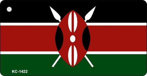 Kenya Flag Novelty Aluminum Key Chain KC-1422