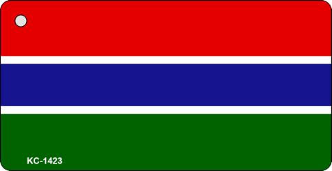 Gambia Flag Novelty Aluminum Key Chain KC-1423