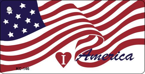 I Love America Novelty Aluminum Key Chain KC-146