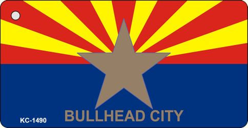 Bullhead City Arizona State Flag Novelty Aluminum Key Chain KC-1490