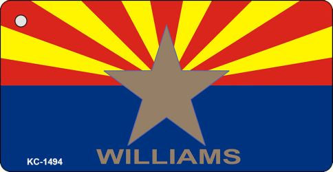 Williams Arizona State Flag Novelty Aluminum Key Chain KC-1494