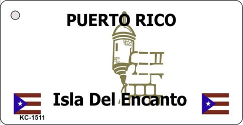 Puerto Rico Blank Novelty Metal Key Chain KC-1511
