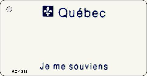 Quebec Blank Novelty Metal Key Chain KC-1512