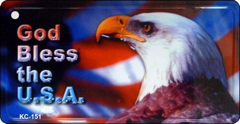 God Bless The USA Novelty Aluminum Key Chain KC-151