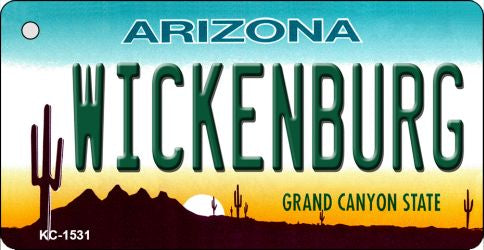 Wickenburg Arizona State License Plate Tag Key Chain KC-1531