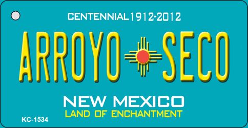 Arroyo Seco Teal New Mexico Novelty Metal Key Chain KC-1534