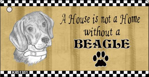 Beagle Pencil Sketch Novelty Metal Key Chain KC-1701