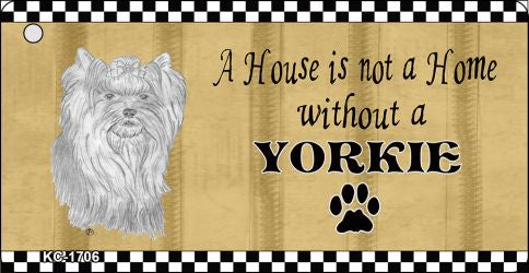 Yorkie Pencil Sketch Novelty Metal Key Chain KC-1706