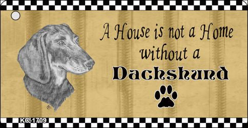 Dachshund Pencil Sketch Novelty Metal Key Chain KC-1709