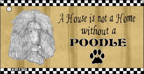 Poodle Pencil Sketch Novelty Metal Key Chain KC-1710