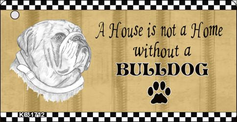 Bulldog Pencil Sketch Novelty Metal Key Chain KC-1712