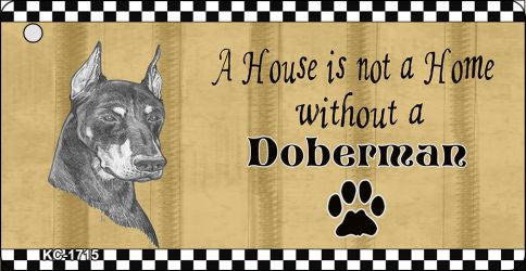 Doberman Pencil Sketch Novelty Metal Key Chain KC-1715