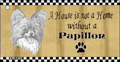 Papillon Pencil Sketch Novelty Metal Key Chain KC-1722