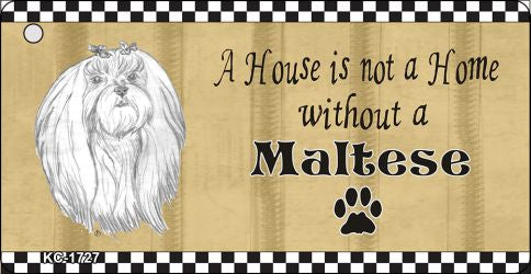 Maltese Pencil Sketch Novelty Metal Key Chain KC-1727