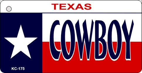 Cowboy Texas Novelty Aluminum Key Chain KC-175