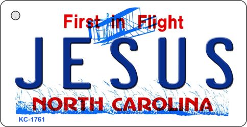 Jesus North Carolina State License Plate Tag Key Chain KC-1761