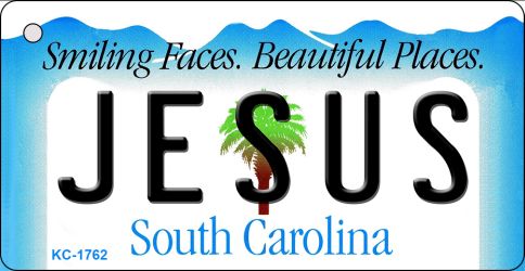 Jesus South Carolina License Plate Tag Key Chain KC-1762