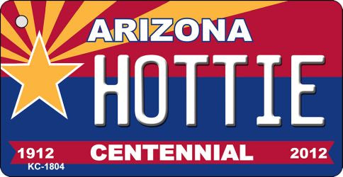 Hottie Arizona Centennial State License Plate Tag Key Chain KC-1804