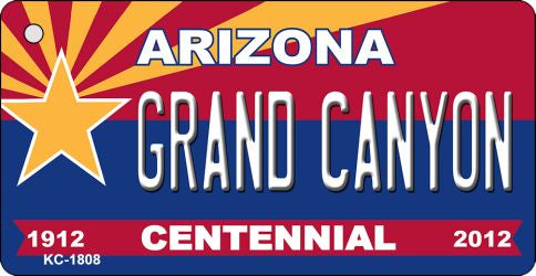 Grand Canyon Arizona Centennial State License Plate Tag Key Chain KC-1808
