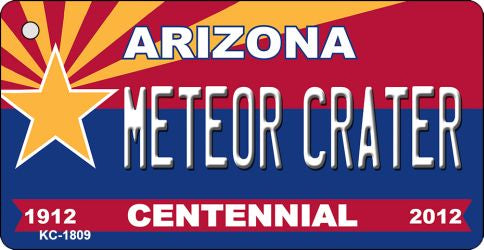 Meteor Crater Arizona Centennial State License Plate Tag Key Chain KC-1809