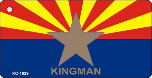 Kingman Arizona State Flag Novelty Aluminum Key Chain KC-1829